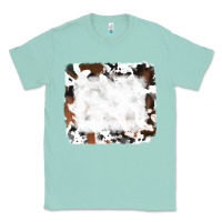Seafoam black and brown cowhide Classic Tee - RanaPortraitStore