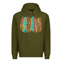 Army Green western brushstrokes Premium Hoodie - AdoDesignShop