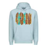 Blue Mist western brushstrokes Premium Hoodie - AdoDesignShop