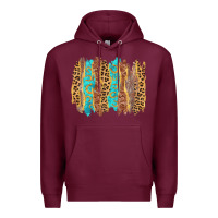 Burgundy western brushstrokes Premium Hoodie - AdoDesignShop