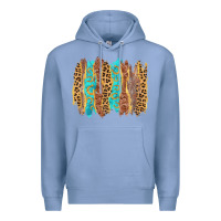 Colony Blue western brushstrokes Premium Hoodie - AdoDesignShop