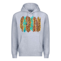 Heather Grey western brushstrokes Premium Hoodie - AdoDesignShop