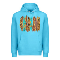 Ocean Blue western brushstrokes Premium Hoodie - AdoDesignShop