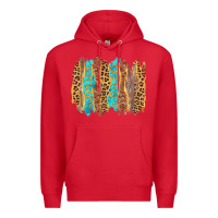 Red western brushstrokes Premium Hoodie - AdoDesignShop