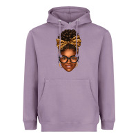 Lavender afro woman messy bun Heavyweight Hoodie - texasbilliewilder