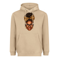Mushroom afro woman messy bun Heavyweight Hoodie - texasbilliewilder