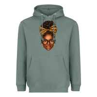 Sage afro woman messy bun Heavyweight Hoodie - texasbilliewilder