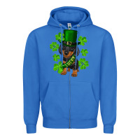 True Royal st. patricks day lucky dachshund puppy Zipper Hoodie - RanaPortraitStore