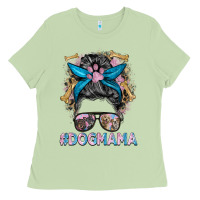 Matcha dog mama messy bun Ladies Tee - BarkalooDesign