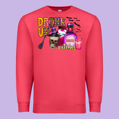Drink Up Witches Premium Sweatshirt Designed By Cowhidedigitalart