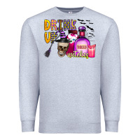 Heather Grey drink up witches Premium Sweatshirt - CowhideDigitalArt