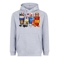 Heather Grey dispatcher coffee cups Heavyweight Hoodie - Zillion Design Studio