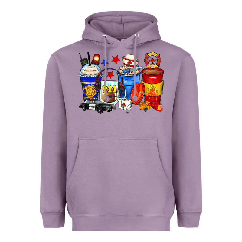 Dispatcher Coffee Cups Heavyweight Hoodie by Zillion Design Studio | Teevron