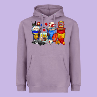 Dispatcher Coffee Cups Heavyweight Hoodie Designed By Zillion Design Studio