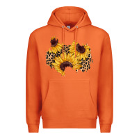 Carrot sunflower leopard patch Premium Hoodie - AdoDesignShop