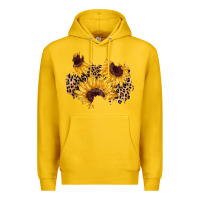 Lemon sunflower leopard patch Premium Hoodie - AdoDesignShop