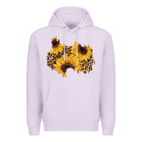 Lilac sunflower leopard patch Premium Hoodie - AdoDesignShop