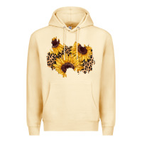 Pina Colada sunflower leopard patch Premium Hoodie - AdoDesignShop