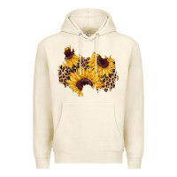 Tofu sunflower leopard patch Premium Hoodie - AdoDesignShop