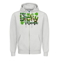 Dove Grey st. patricks day one lucky mama Zipper Hoodie - RanaPortraitStore