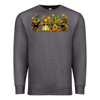 Charcoal Heather sunflower gnomies Premium Sweatshirt - FaDigitalArtStudio