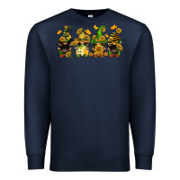 Navy sunflower gnomies Premium Sweatshirt - FaDigitalArtStudio