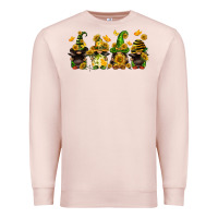 Pale Pink sunflower gnomies Premium Sweatshirt - FaDigitalArtStudio