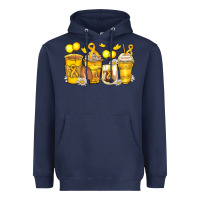 Navy childhood cancer coffee cups Heavyweight Hoodie - Zillion Design Studio