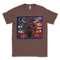 Chestnut bison with american flag Classic Tee - RanaPortraitStore