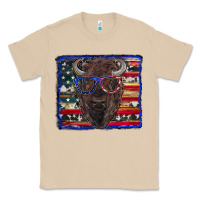 Mushroom bison with american flag Classic Tee - RanaPortraitStore