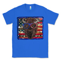 True Royal bison with american flag Classic Tee - RanaPortraitStore