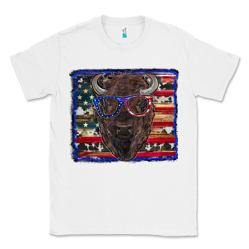 Bison With American Flag Classic Tee by RanaPortraitStore | Teevron