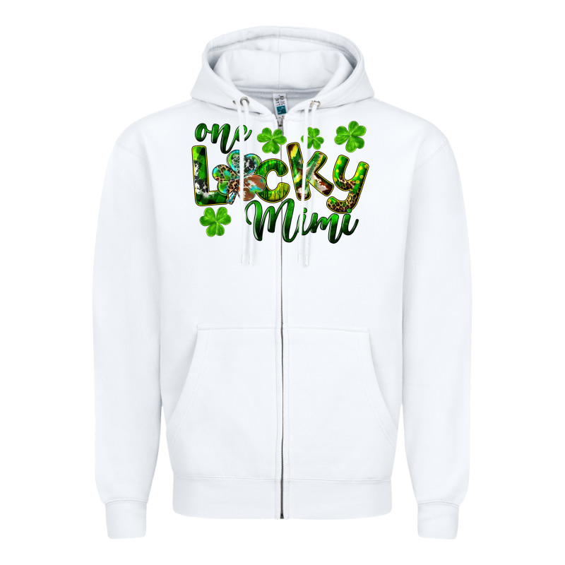 St. Patricks Day One Lucky Mimi Zipper Hoodie by RanaPortraitStore | Teevron