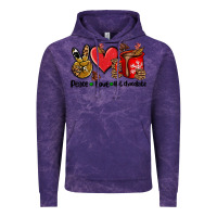 Cloud Purple peace love  hot chocolate Vintage Hoodie - AdoDesignShop