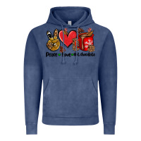 Vintage Denim peace love  hot chocolate Vintage Hoodie - AdoDesignShop