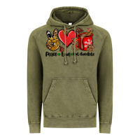 Vintage Olive peace love  hot chocolate Vintage Hoodie - AdoDesignShop