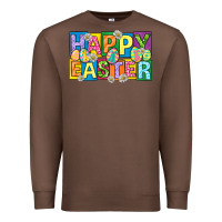 Chestnut happy easter with eggs Premium Sweatshirt - Neo Western