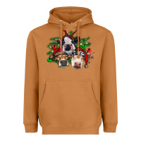 Meerkat christmas cows with tree Heavyweight Hoodie - RanaPortraitStore