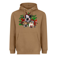 Toasted Coconut christmas cows with tree Heavyweight Hoodie - RanaPortraitStore