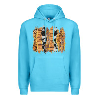 Ocean Blue western brushstrokes Premium Hoodie - AdoDesignShop