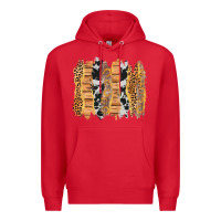 Red western brushstrokes Premium Hoodie - AdoDesignShop