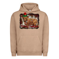 Pigment Burro merry christmas highland cow Urban Hoodie - BarkalooDesign