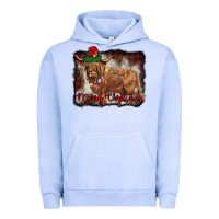 Merry Christmas Highland Cow Urban Hoodie | Teevron