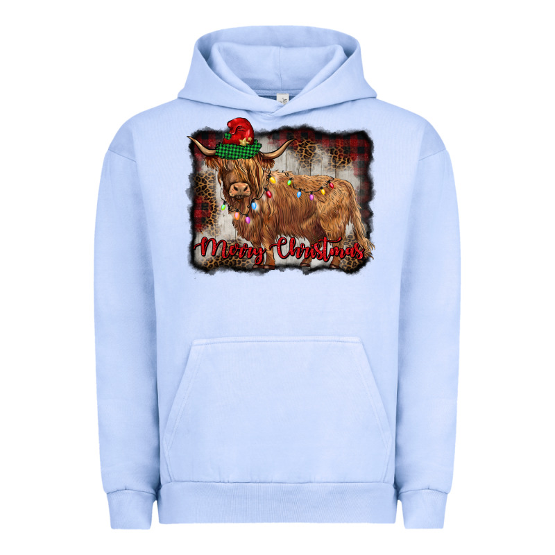 Merry Christmas Highland Cow Urban Hoodie by BarkalooDesign | Teevron