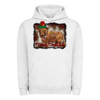 Pigment Lunar Rock merry christmas highland cow Urban Hoodie - BarkalooDesign
