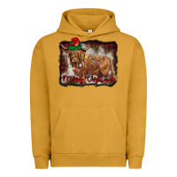 Pigment Peanut Butter merry christmas highland cow Urban Hoodie - BarkalooDesign