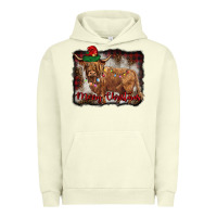 Pigment Pistachio merry christmas highland cow Urban Hoodie - BarkalooDesign