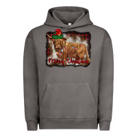Pigment Tornado merry christmas highland cow Urban Hoodie - BarkalooDesign