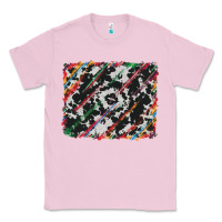 Bubblegum Pink cowhide and serape background Classic Tee - RanaPortraitStore