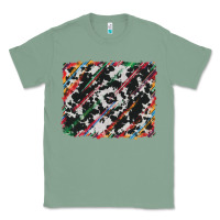 Sage cowhide and serape background Classic Tee - RanaPortraitStore